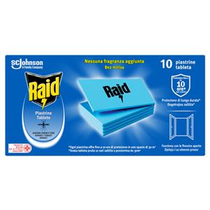 PIASTRINE ELETTROEMANATORI RAID CF 10PZ